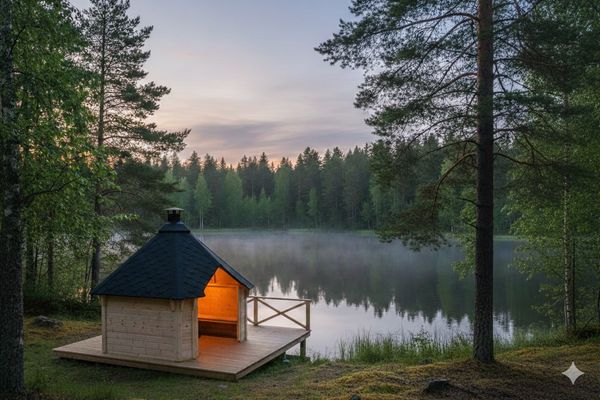 Hovedbilde Gapahuk 10 m2 Royal med grill og benker - Rett vegg